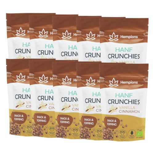 Bio Hanf Crunchies Vanilla Cinnamon- 10 x 50 g von Hempions