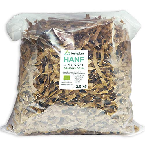 Hempions Urdinkel Hanf Nudeln (Bandnudeln 2,5kg) - Protein Pasta aus Hanfmehl - vegane Dinkelnudeln - Bio Hanf Lebensmittel aus Österreich von Hempions