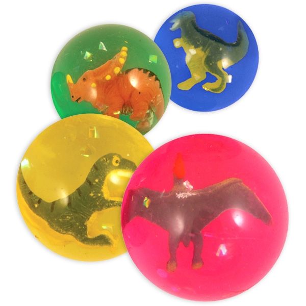 Dinosaurier Trickball, 1 Stk, 42mm, Gummiball mit Dino-Einschluss von Henbrandt Ltd
