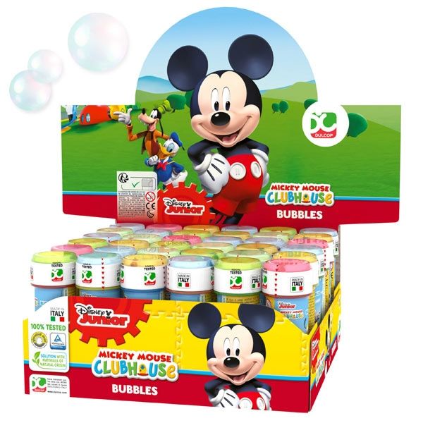 Großpack Mickey Maus Seifenblasen, 36 Stk, mit Geduldspiel von Henbrandt Ltd