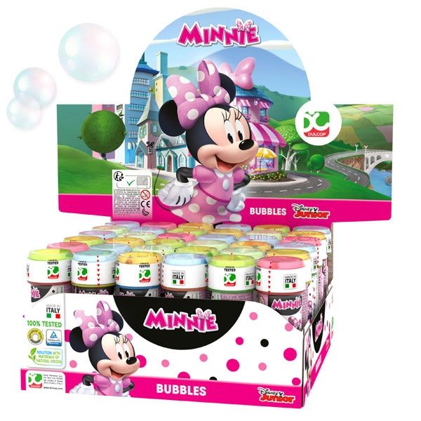 Großpack Minnie Maus Seifenblasen, 36 Stk, mit Geduldspiel von Henbrandt Ltd