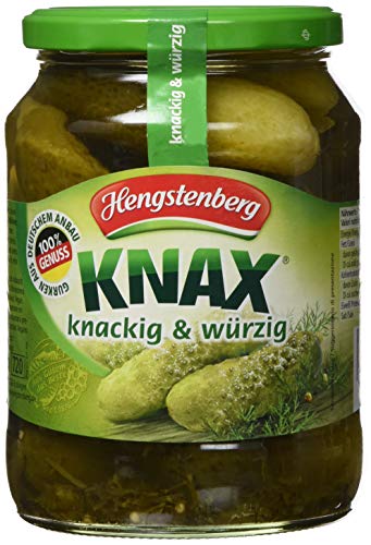 Hengstenberg Knax Gewürzgurken knackig-würzig, 12er Pack (12 x 670 g) von Hengstenberg