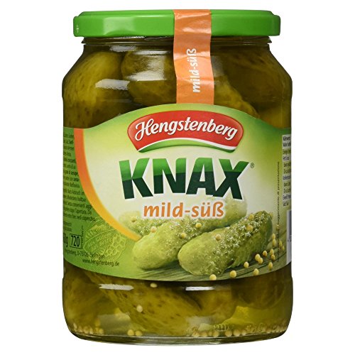 Hengstenberg Knax Gewürzgurken mild-süß, Abtropfgewicht 360 g Hengstenberg Knax Gewürzgurken mild-süß, Abtropfgewicht 360 g von Hengstenberg