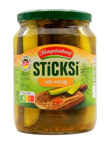 Hengstenberg Sticksi Gurkenviertel süß-würzig, 6er Pack (6 x 360g) von Hengstenberg