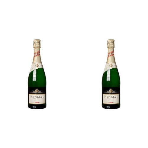 Henkell Trocken Deutscher Premium Sekt (1x0,75l) Trockener Schaumwein aus vier erlesenen Grundweinen - darunter Chardonnay - Feinperlig, fruchtig frisch, vegan (Packung mit 2) von Henkell