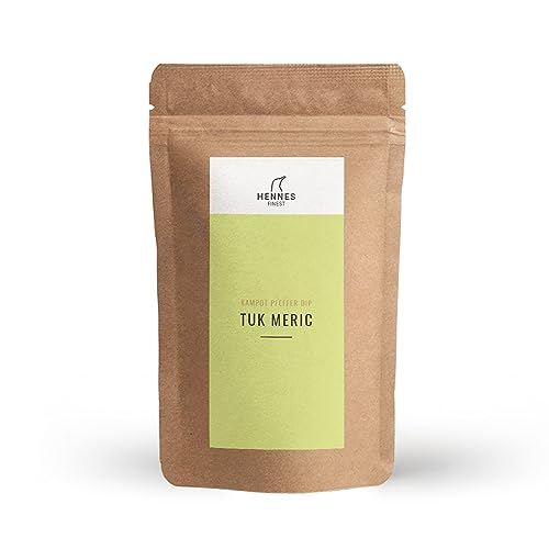 Hennes Finest BBQ Gewürzmischung "TUK MERIC" (100g) - BBQ Gewürz aus Kambodscha (schwarzer Kampot Pfeffer, Kokosblütenzucker und Fleur de Sel), für Barbecue Marinade, BBQ Rub, Grill Dip etc. von Hennes Finest