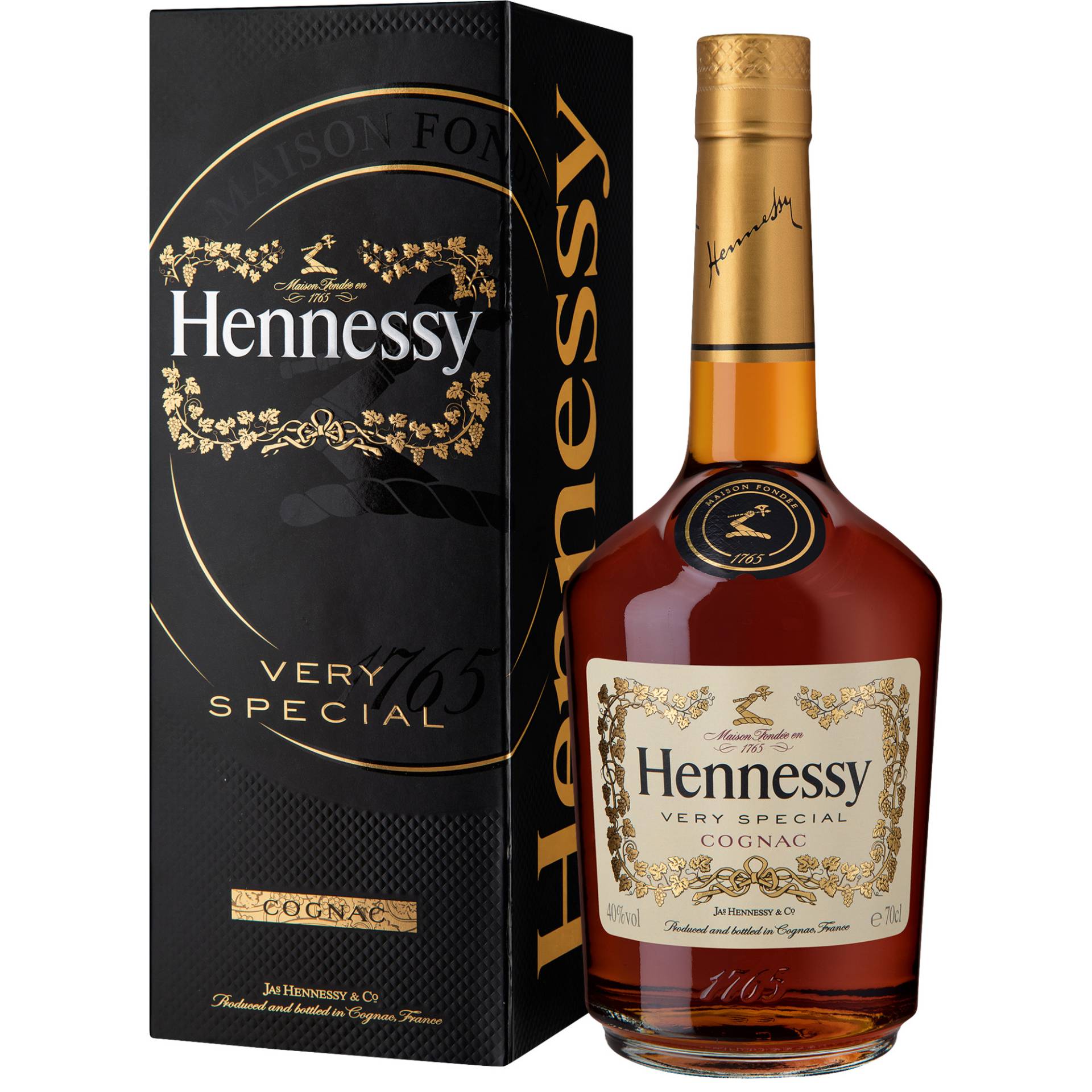 Cognac Hennessy VS, Cognac AOP, 0,7L, 40% Vol., Geschenketui, Cognac, Spirituosen von Hennessy Cognac, Cognac, France