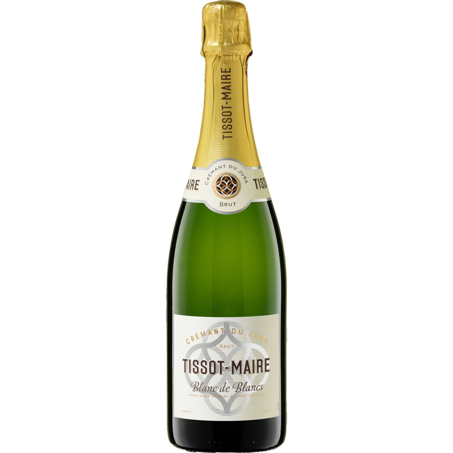 Tissot-Maire Blanc de Blancs, Brut, Crémant du Jura AOP, Jura, Schaumwein Tissot-Maire Blanc de Blancs, Brut, Crémant du Jura AOP, Jura, Schaumwein von Henri Maire SA/ Domaine de Boichailles, 39600 Arbois, Frankreich
