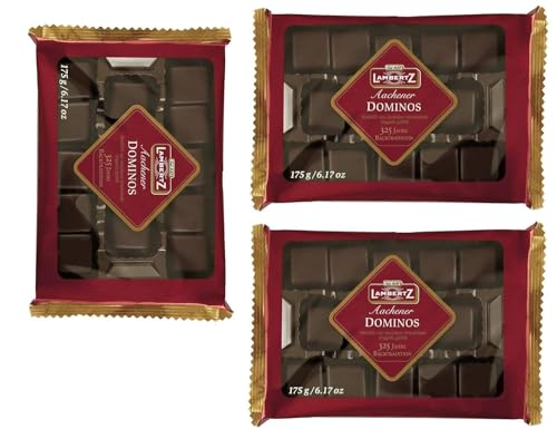 Lambertz Aachener Dominos umhüllt mit Zartbitter-Schokolade Doppelt gefüllt 3er Set (3x175g Packung) von Lambertz