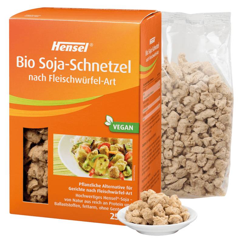 Bio Soja-Schnetzel nach Fleischwürfel-Art von Hensel