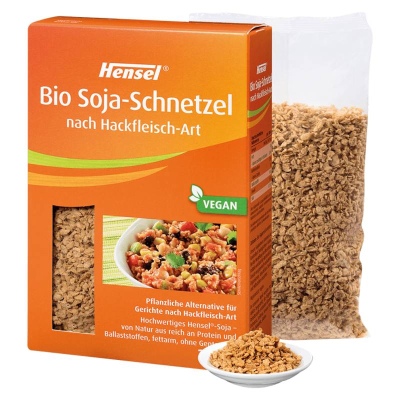 Bio Soja-Schnetzel nach Hackfleisch-Art von Hensel