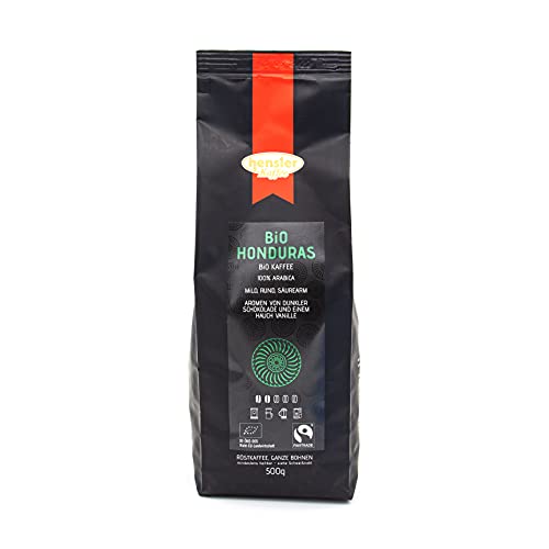 Hensler Kaffee Bio Honduras Fairtrade, 100% zertifizierte Arabica Kaffeebohnen, Röstkaffee für Vollautomaten und Filtermaschine von Hensler Kaffee
