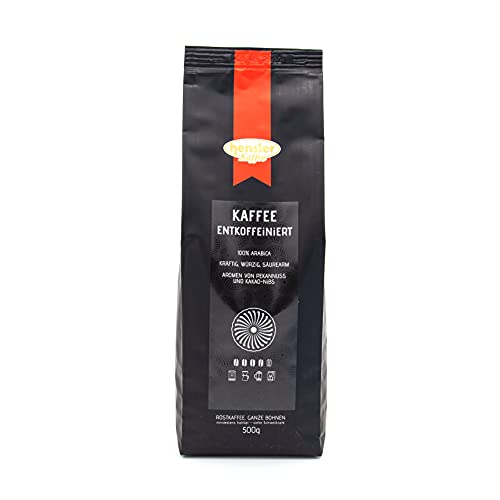 Hensler Kaffee Mexico entkoffeiniert, 100% Arabica Kaffeebohnen aus Mexiko, entkoffeinierter Röstkaffee, für Vollautomaten und Filterkaffee, mittlere Röstung, Swiss-Water entkoff. von Hensler Kaffee