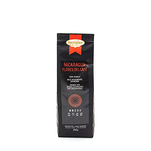 Hensler Kaffee Nicaragua SHG EP Flores Del Café, 100% Arabica Röstkaffee, für Vollautomaten und Filterkaffee geeignet, sehr aromatisch, mittlere Röstung von Hensler Kaffee