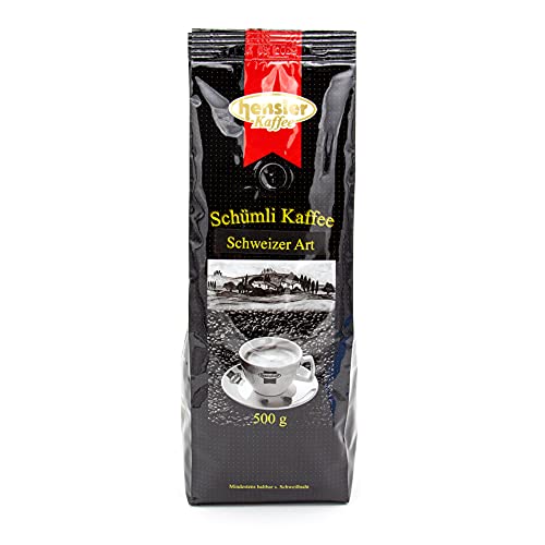 Hensler Kaffee Schümli Kaffee Schweizer Art, 100% Röstkaffee für Vollautomaten und Siebträger, mittlere Röstung von Hensler Kaffee