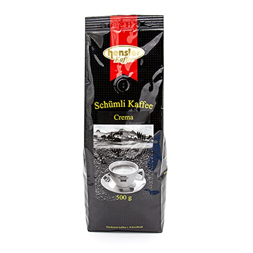 Hensler Kaffee Schümli Kaffee Crema, 100% Röstkaffee, vollaromatisch, für Vollautomaten und Siebträger, mittlere Röstung von Hensler Kaffee