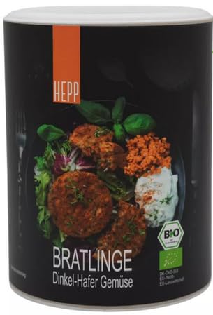 Vegane Bratlinge Dinkel-Hafer Gemüse 500g von Hepp