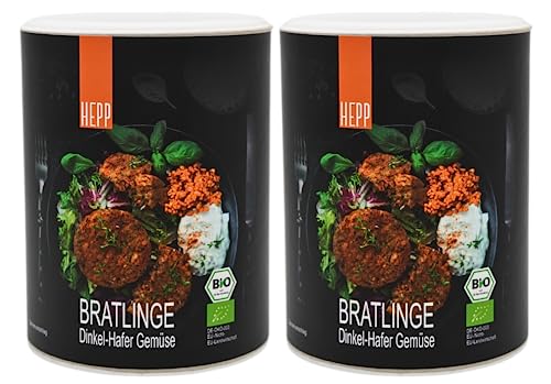 1000g Vegane 100% natürliche Bratlinge Dinkel-Hafer Gemüse von Hepp