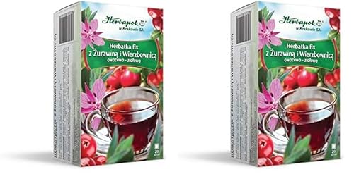 Herbapol w Krakowie Tee fix mit Preiselbeeren und Weidenröschen, 20 Teebeutel, Tea Fix with Cranberry and willowherb (Packung mit 2) von Herbapol w Krakowie SA