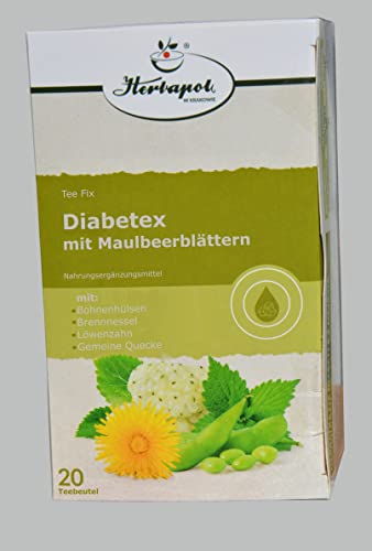Diabetex Tee, Maulbeerblätter + 3 Kräuter, Stoffwechsel anregen, 3 x 20 Teeb., 90g Kundenfeedback: "Sehr gut für Zuckerstoffwechsel mit Gewichtskontrolle", extrakt kapseln, abnehmen, pulver, bio Diabetex Tee, Maulbeerblätter + 3 Kräuter, Stoffwechsel anregen, 3 x 20 Teeb., 90g Kundenfeedback: "Sehr gut für Zuckerstoffwechsel mit Gewichtskontrolle", extrakt kapseln, abnehmen, pulver, bio von Herbapol w Krakowie SA