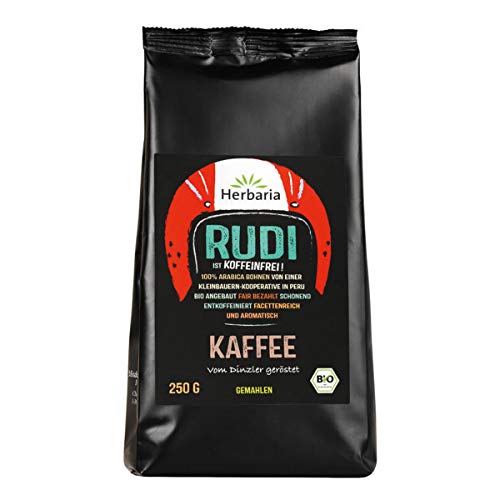 Herbaria - Rudi Kaffee entkoffeiniert gemahlen bio - 250 g - 6er Pack von Herbaria GmbH