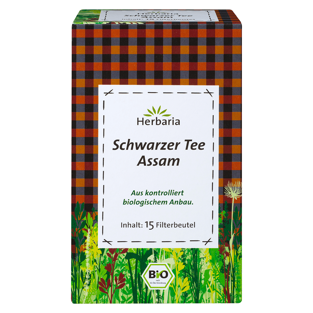 Bio Assam Schwarzer Tee, 15 Filterbeutel von Herbaria