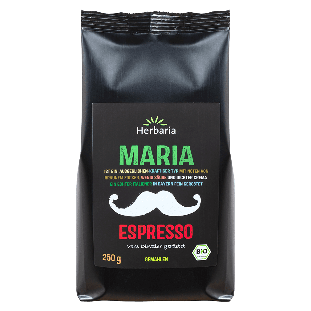 Bio Espresso Maria gemahlen, 250g von Herbaria