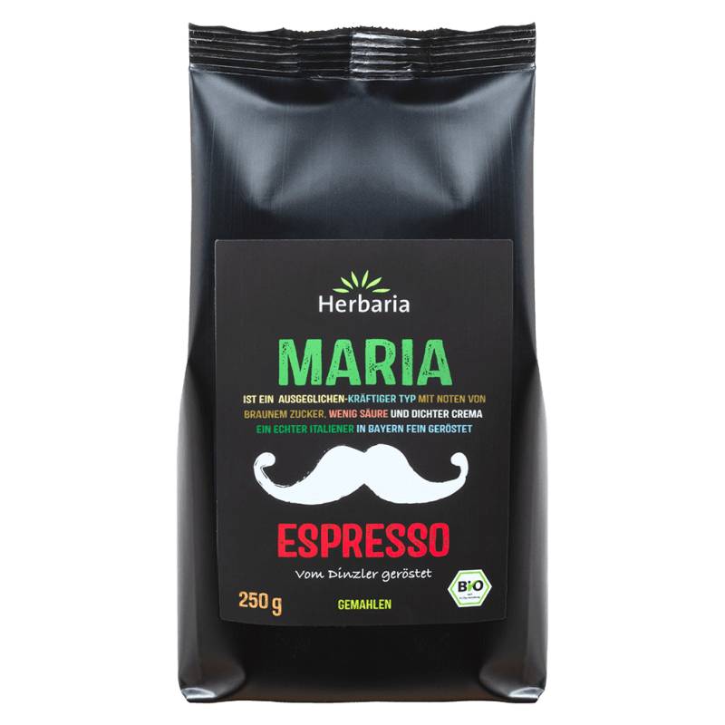 Bio Espresso Maria gemahlen, 250g von Herbaria