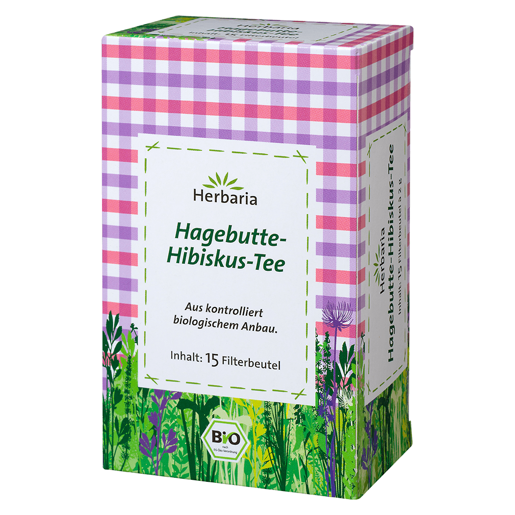 Bio Hagebutte-Hibiskus Tee, 15 Filterbeutel Bio Hagebutte-Hibiskus Tee, 15 Filterbeutel von Herbaria