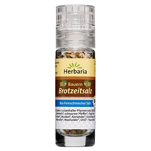 Herbaria Bauern Brotzeitsalz bio Mini-Mühle (1 x 19 gr) von Herbaria