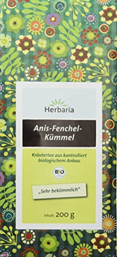 Herbaria Anis-Fenchel-Kümmel-Tee ,2er Pack (2x 200 g Tüte) - Bio von Herbaria
