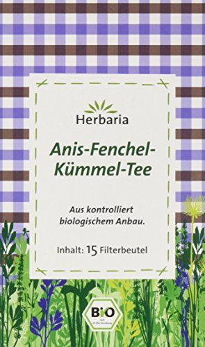 Herbaria Anis-Fenchel-Kümmel-Tee 15FB , 2er Pack (2 x 30 g) - Bio von Herbaria