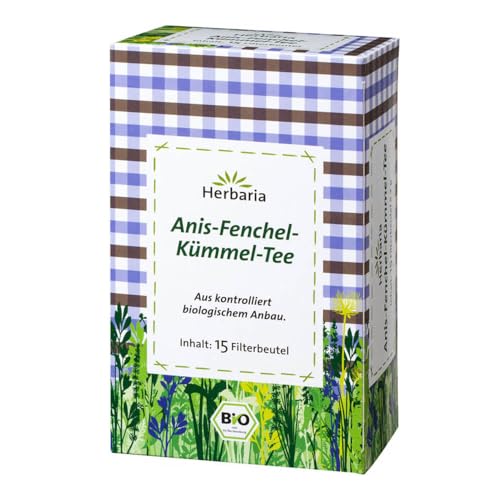 Herbaria Anis-Fenchel-Kümmel-Tee 15FB , 2er Pack (2 x 30 g) - Bio von Herbaria