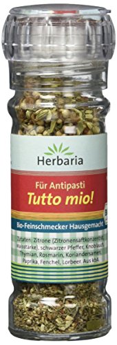 Herbaria Antipasti-Gewürzmischung Tutto mio! Mühle Bio, 2er Pack (2 x 40 g) von Herbaria