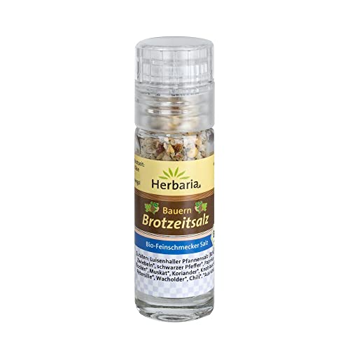 Herbaria Bauern Brotzeitsalz bio Mini-Mühle (2 x 19 gr) von Herbaria