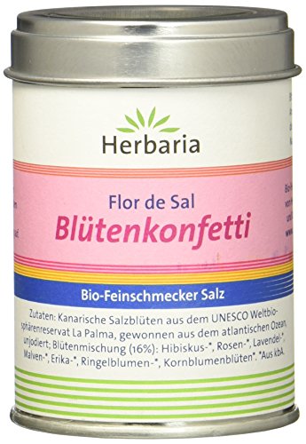 Herbaria Blütenkonfetti - Flor de sal Gewürzsalz, 60 g Dose von Herbaria
