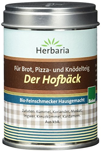 Herbaria "Der Hofbäck" Bioland Brotgewürz M-Dose BIO, 2er Pack (2 x 55 g) von Herbaria