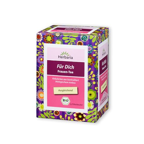 Herbaria Für Dich Frauentee bio 15FB – 100% Bio-Kräutertee im Filterbeutel – ausgleichende Kräuterteemischung – beliebter Frauen-Tee – natürlich wohltuender Teegenuss von Herbaria