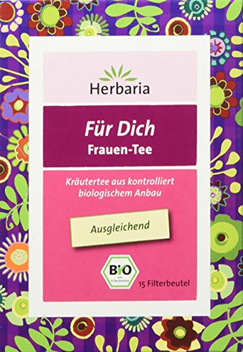 Herbaria "Für Dich Frauentee" 15FB BIO Ausgleichender Kräutertee für Frauen Aus kontrolliert biologischem Anbau, 2er Pack (2 x 22.5 g) von Herbaria