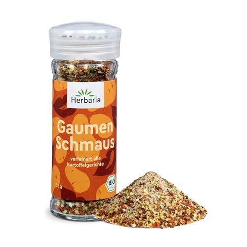 Herbaria Gaumenschmaus bio 55g Streuer – fertiges Bio-Bratkartoffelgewürz für Kartoffeln & Gratin - mit erlesenen Zutaten - im praktischen Glas-Gewürzstreuer Herbaria Gaumenschmaus bio 55g Streuer – fertiges Bio-Bratkartoffelgewürz für Kartoffeln & Gratin - mit erlesenen Zutaten - im praktischen Glas-Gewürzstreuer von Herbaria