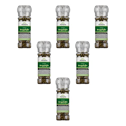 Herbaria - Grüner Bergpfeffer bio Mühle - 25 g - 6er Pack von Herbaria