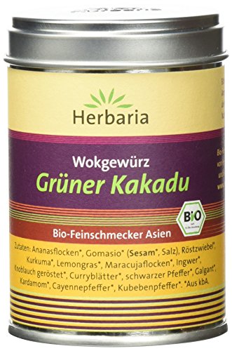 Herbaria Grüner Kakadu bio 85g Dose - fertige Bio-Gewürzmischung für asiatische Wokgerichte & Pfannengerichte mit erlesenen Zutaten - in nachhaltiger Aromaschutz-Dose von Herbaria
