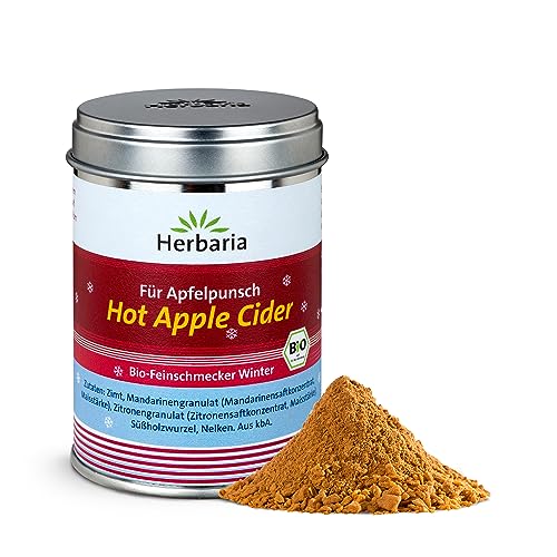 Herbaria Hot Apple Cider bio 100g M-Dose - fertige Bio-Gewürzmischung für Apfelpunsch, Apfelwein und herrliche Winter-Cocktails - in nachhaltiger Aromaschutz-Dose von Herbaria