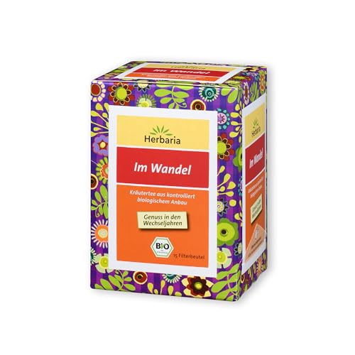 Herbaria Im Wandel Wechseljahretee bio 15FB – 100% Bio-Kräutertee im Filterbeutel – ausgleichende Teemischung, ideal für die Wechseljahre – natürlich wohltuender Teegenuss von Herbaria