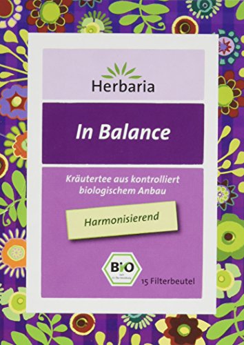 Herbaria "In Balance Tee" 15FB BIO Harmonisierender Kräutertee aus kontrolliert biologischem Anbau, 2er Pack (2 x 24 g) von Herbaria