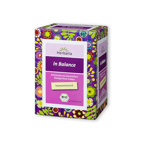 Herbaria "In Balance Tee" 15FB BIO Harmonisierender Kräutertee aus kontrolliert biologischem Anbau (1 x 24 g) von Herbaria