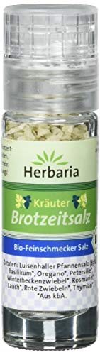 Herbaria Kräuter Brotzeitsalz Mini-Mühle Bio (1 x 13 g) von Herbaria