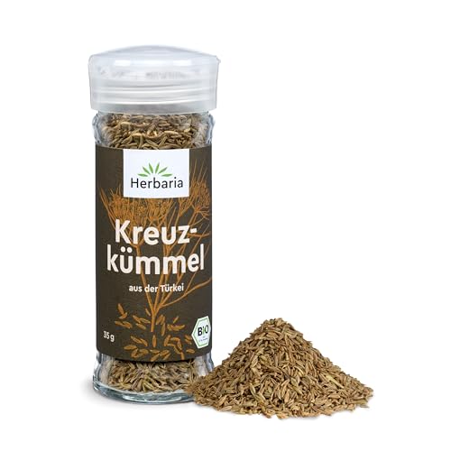 Herbaria Kreuzkümmel bio 35g Streuer – Bio Kreuzkümmel ganze Samen – Bio Cumin - Bio-Gewürz für indische und orientalische Gerichte – Premium Bio-Qualität - im praktischen Glas-Gewürzstreuer Herbaria Kreuzkümmel bio 35g Streuer – Bio Kreuzkümmel ganze Samen – Bio Cumin - Bio-Gewürz für indische und orientalische Gerichte – Premium Bio-Qualität - im praktischen Glas-Gewürzstreuer von Herbaria