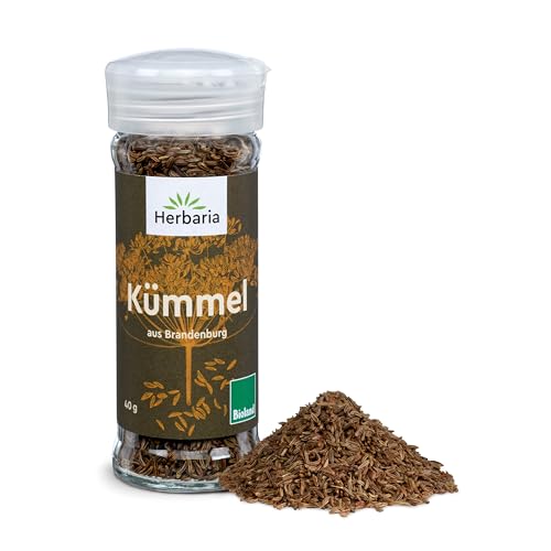 Herbaria Kümmel bio 40g Streuer – Bio Kümmel ganze Samen in Bioland-Qualität – Bio-Gewürz für Kraut, Eintöpfe und als Brotgewürz – Premium Bio-Qualität - im praktischen Glas-Gewürzstreuer Herbaria Kümmel bio 40g Streuer – Bio Kümmel ganze Samen in Bioland-Qualität – Bio-Gewürz für Kraut, Eintöpfe und als Brotgewürz – Premium Bio-Qualität - im praktischen Glas-Gewürzstreuer von Herbaria