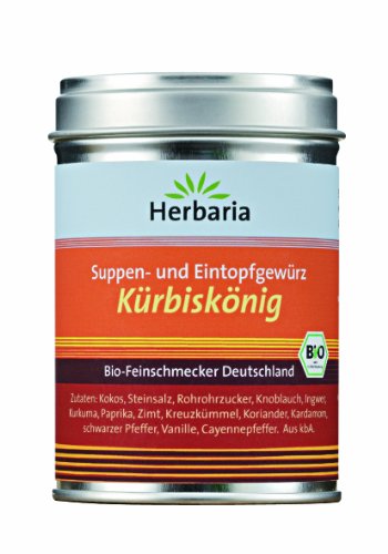 Herbaria "Kürbiskönig" Suppen und Eintopfgewürz, 90 g Dose von Herbaria